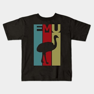 Vintage Emu Design Australia Farm Lover Fan Kids T-Shirt